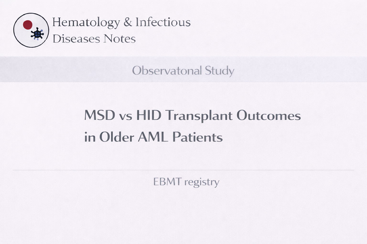 高齢AML患者におけるドナー別移植成績のレジストリ解析