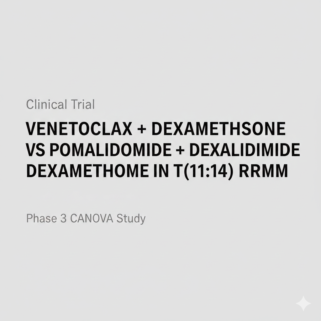 t(11;14)陽性多発性骨髄腫に対するベネトクラクス療法の有効性を検証したCANOVA試験